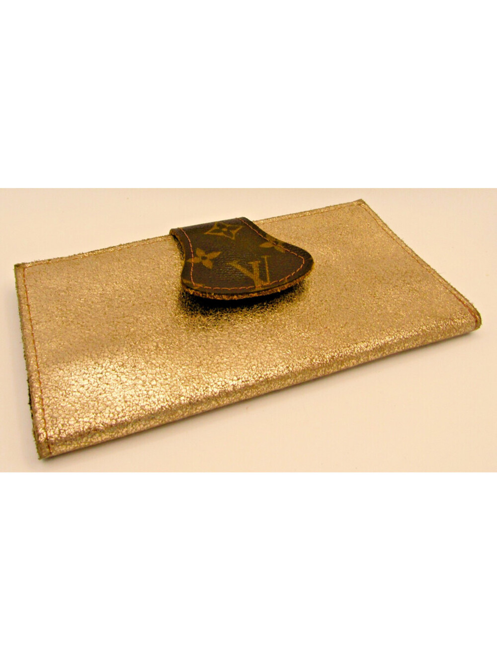 Keep It Gypsy Upcycled Metallic Gold Finish Leather Wallet